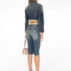 Lace-Up Capri Jeans