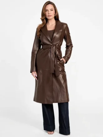 Lana Leather Trench Coat