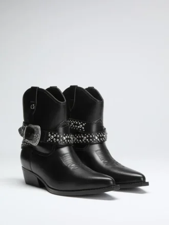 Lansly Studded Buckle Booties