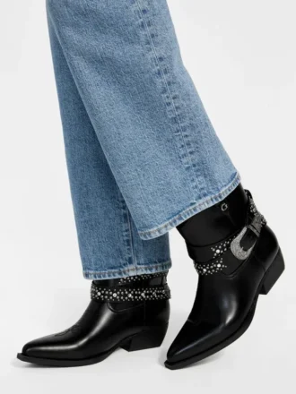 Lansly Studded Buckle Booties