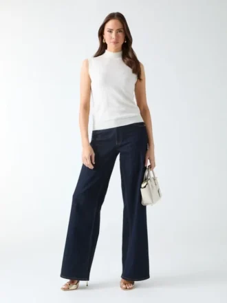 Lavanda Mock-Neck Sweater Top