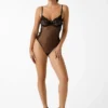 Lea Floral Applique Balcony Bodysuit