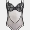 Lea Floral Applique Balcony Bodysuit