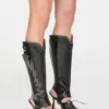 Leather Overlay Heel