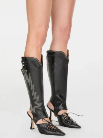 Leather Overlay Heel