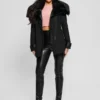 Lilia Faux-Fur Collar Coat