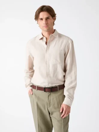 Linen-Blend Shirt