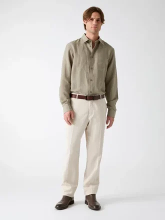 Linen-Blend Shirt