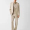 Linen-Blend Slim Pants