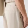 Linen-Blend Slim Pants
