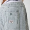 Linen-Blend Striped Pants