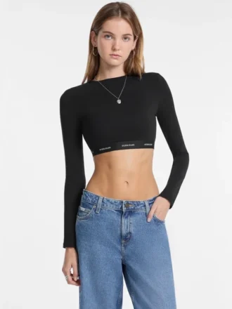 Logo-Tape Crop Top