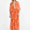 Long Silk-Blend Kimono
