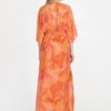 Long Silk-Blend Kimono