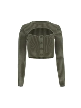 Long-Sleeve Layered Sweater Top