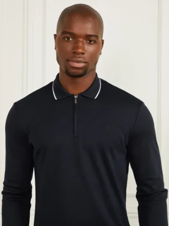 Long-Sleeve Zip Polo