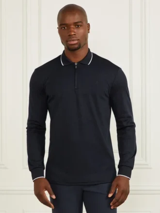 Long-Sleeve Zip Polo