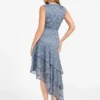 Loren Embossed Tiered Dress