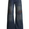 Low-Rise Wide Leg Denim Pants