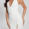 Lucia Belted Wavy Sweater Dress