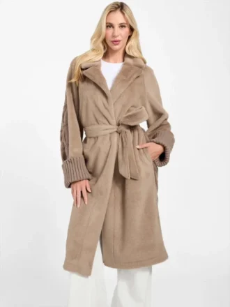 Lucrezia Faux-Fur Knit Coat
