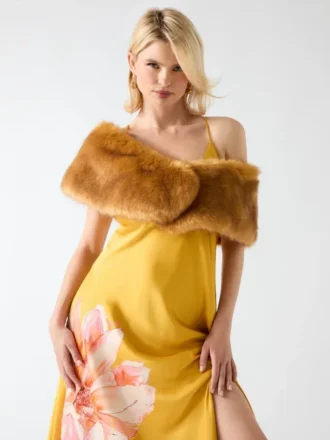 Lucylle Faux-Fur Shawl Scarf