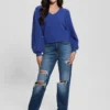 Madeline Textured V-Neck Sweater
