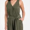 Madelyn Sleeveless Twill Jumpsuit
