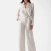 Marciano Monogram Satin Wrap Blouse