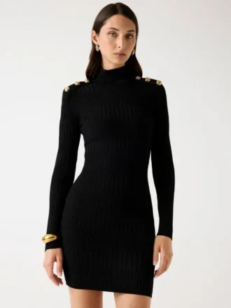 Marciano Rib-Knit Mini Dress