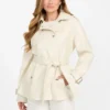 Marika Faux-Leather Short Trench Coat