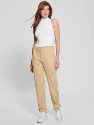 Mariza Faux-Suede Cargo Pants