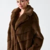 Maya Longline Faux-Fur Coat