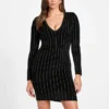 Menna Pinstriped Sweater Dress