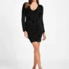 Menna Pinstriped Sweater Dress