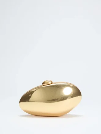 Metallic Oval Clutch