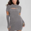 Meteor Detached Sleeve Knit Dress