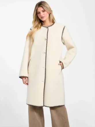 Mia Sherpa Midi Coat