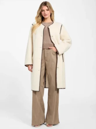 Mia Sherpa Midi Coat