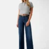 Mid-Rise Sexy Palazzo Wide-Leg Jeans