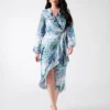Mina Printed Wrap Dress