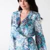 Mina Printed Wrap Dress