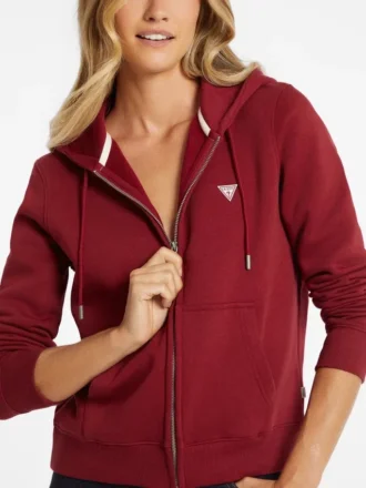 Mini Patch Zip-Up Sweatshirt