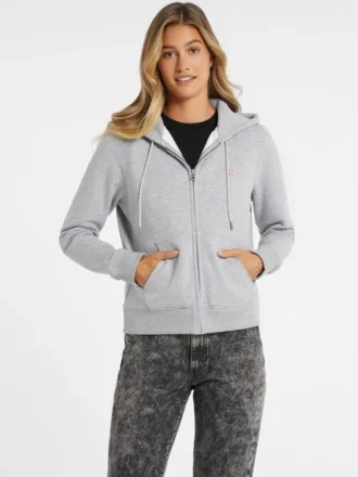 Mini Patch Zip-Up Sweatshirt