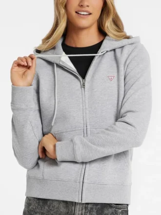Mini Patch Zip-Up Sweatshirt