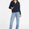 Mini Patch Zip-Up Sweatshirt