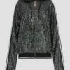 Mini Sequins Zip-Up Sweatshirt