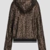 Mini Sequins Zip-Up Sweatshirt