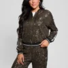 Mini Sequins Zip-Up Sweatshirt