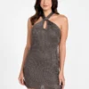 Minka Keyhole Lurex Sweater Dress